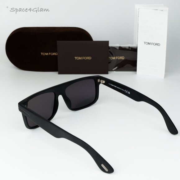 Tom Ford Women Sunglasses Black Smoke Polarized Rectangle FT0999-N/S 02D NEW main image 4